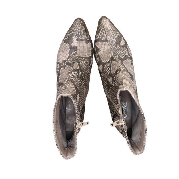 Carlos Santana Shoes Womens 8.5 Booties Fashion Block Heel Snake Print Point Toe - Picture 7 of 13